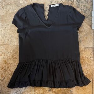 Black Women's Top v neck XS  Anthropologie